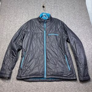 Stoic Luft Insulated Puffer Jacket Mens XL Black Blue Quilted Full Zip Ski Hike